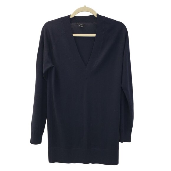 Theory Wool Blend V-Neck Tunic Sweater Size Small - Picture 1 of 5